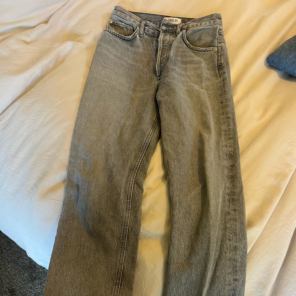 AGOLDE high rise pinch waist straight jeans